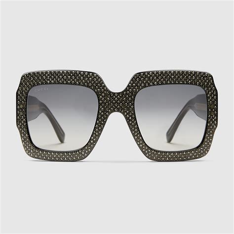 gucci inspired rhinestone sunglasses|authentic female Gucci sunglasses.